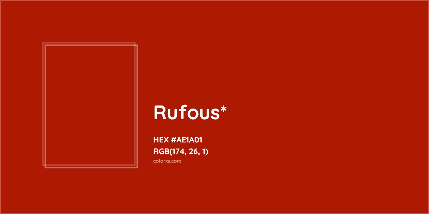 HEX #AE1A01 Color Name, Color Code, Palettes, Similar Paints, Images