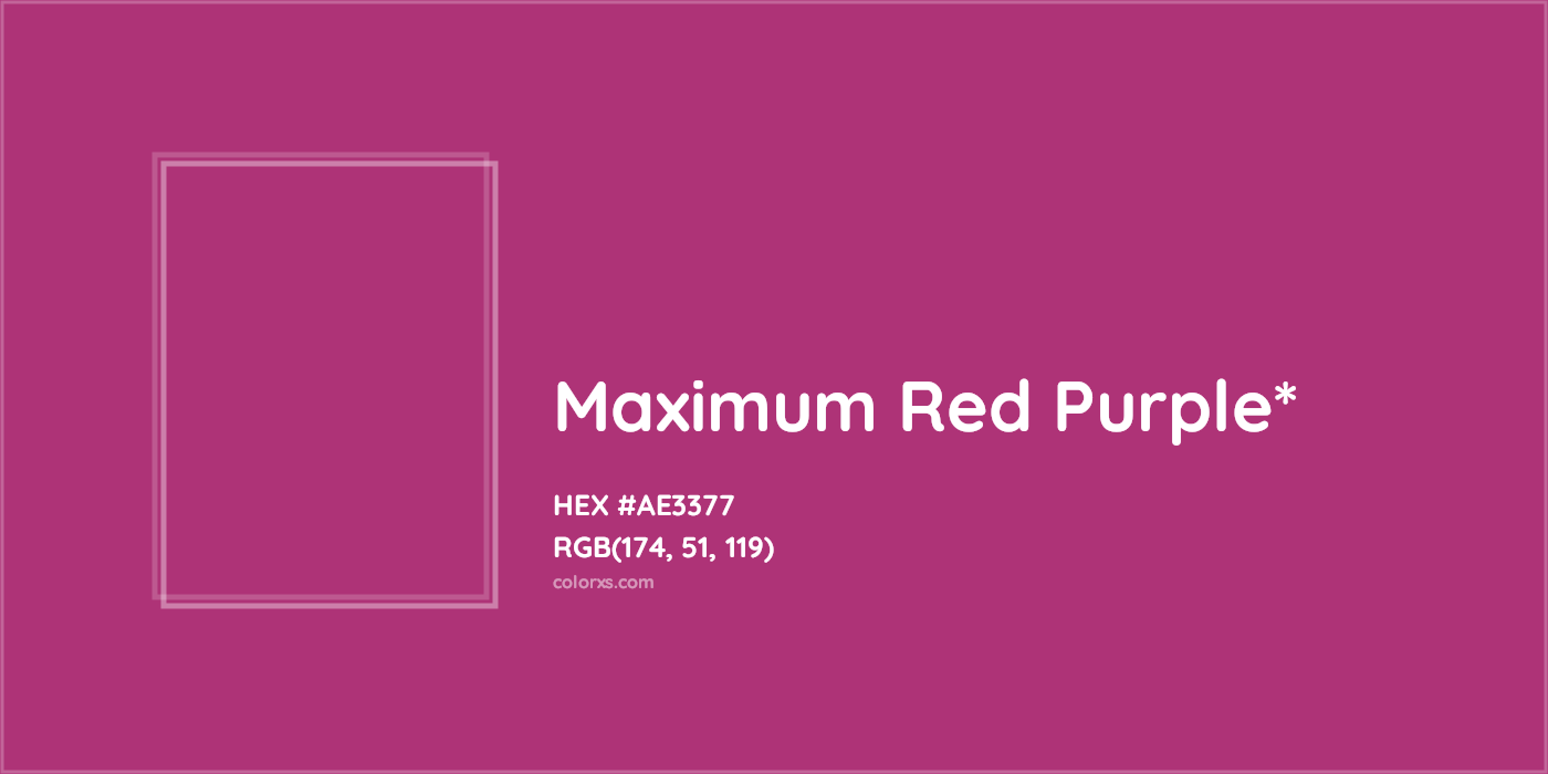 HEX #AE3377 Color Name, Color Code, Palettes, Similar Paints, Images