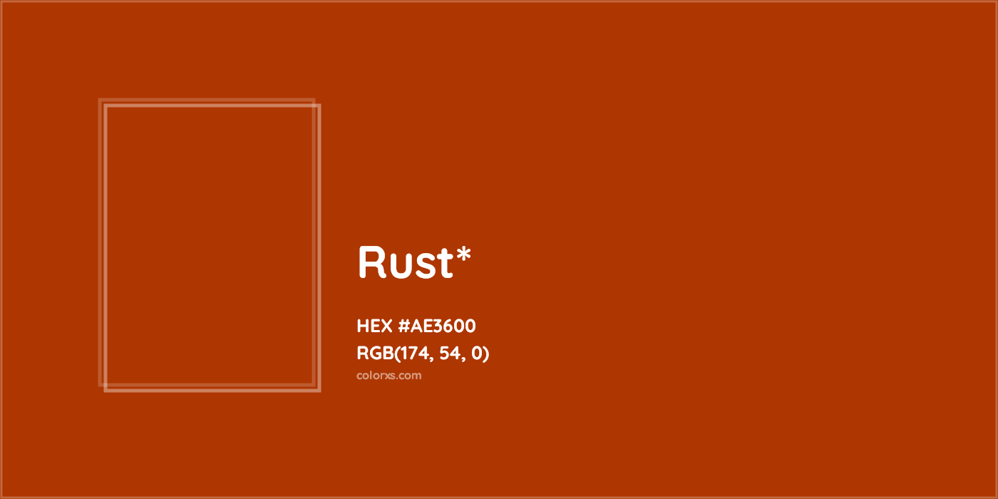 HEX #AE3600 Color Name, Color Code, Palettes, Similar Paints, Images