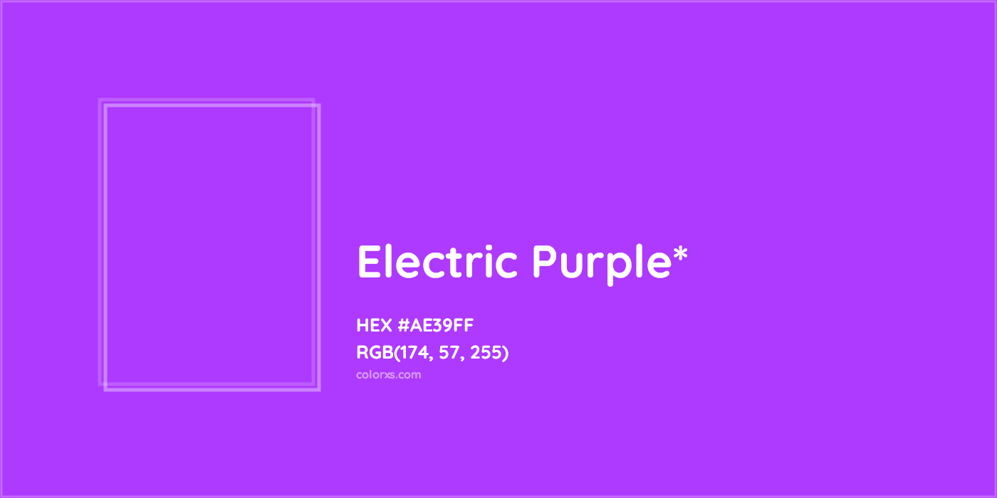 HEX #AE39FF Color Name, Color Code, Palettes, Similar Paints, Images