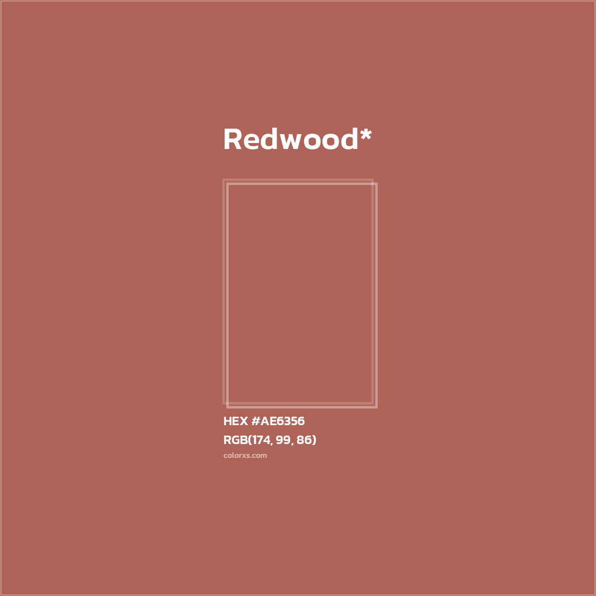 HEX #AE6356 Color Name, Color Code, Palettes, Similar Paints, Images