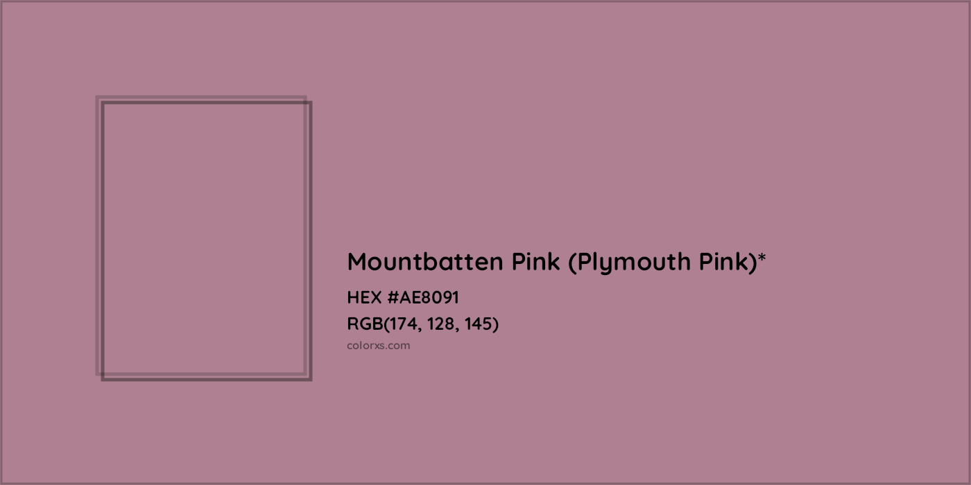 HEX #AE8091 Color Name, Color Code, Palettes, Similar Paints, Images