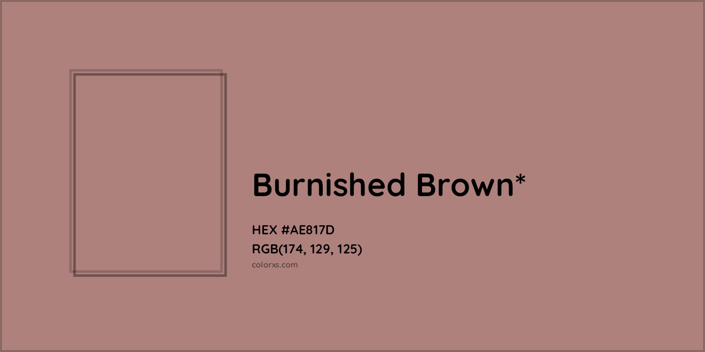 HEX #AE817D Color Name, Color Code, Palettes, Similar Paints, Images