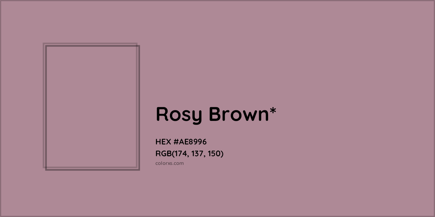 HEX #AE8996 Color Name, Color Code, Palettes, Similar Paints, Images