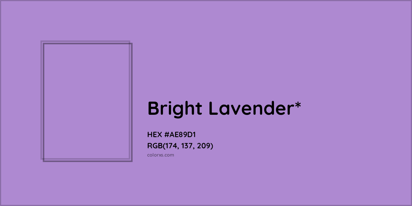 HEX #AE89D1 Color Name, Color Code, Palettes, Similar Paints, Images