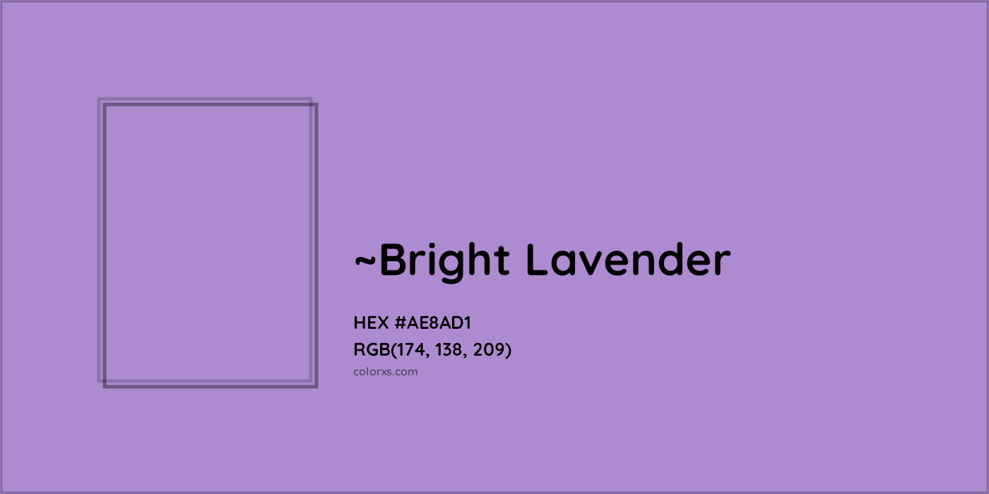 HEX #AE8AD1 Color Name, Color Code, Palettes, Similar Paints, Images