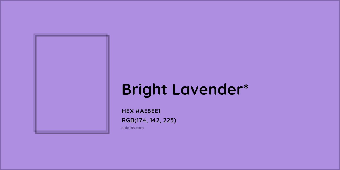HEX #AE8EE1 Color Name, Color Code, Palettes, Similar Paints, Images