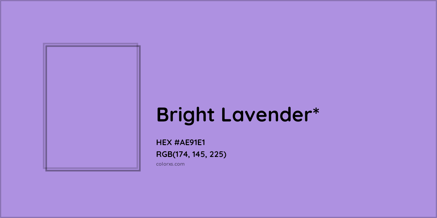 HEX #AE91E1 Color Name, Color Code, Palettes, Similar Paints, Images