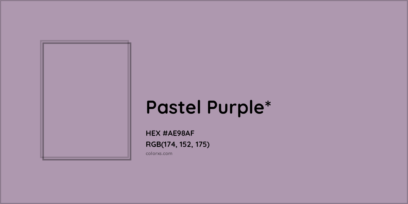 HEX #AE98AF Color Name, Color Code, Palettes, Similar Paints, Images