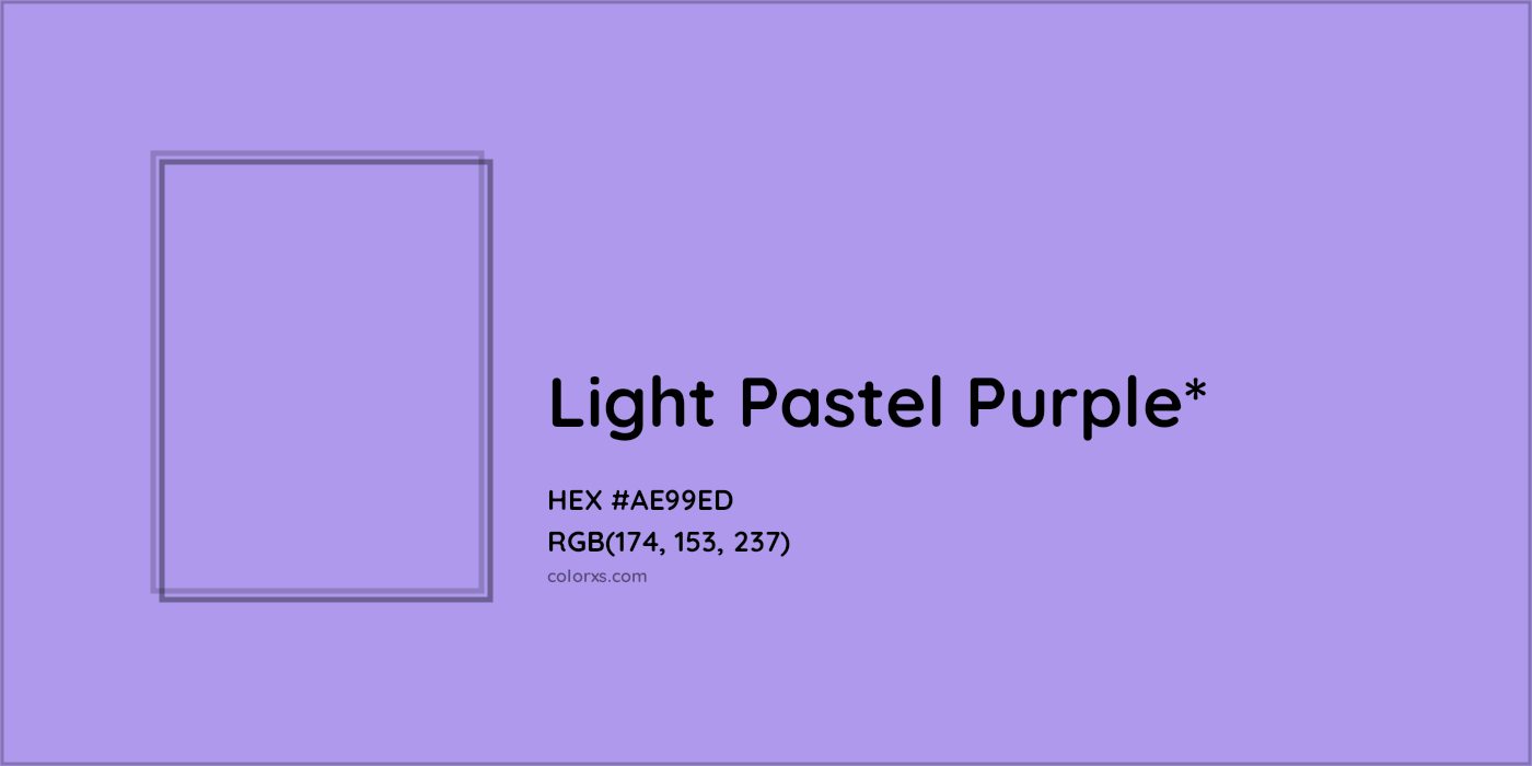 HEX #AE99ED Color Name, Color Code, Palettes, Similar Paints, Images