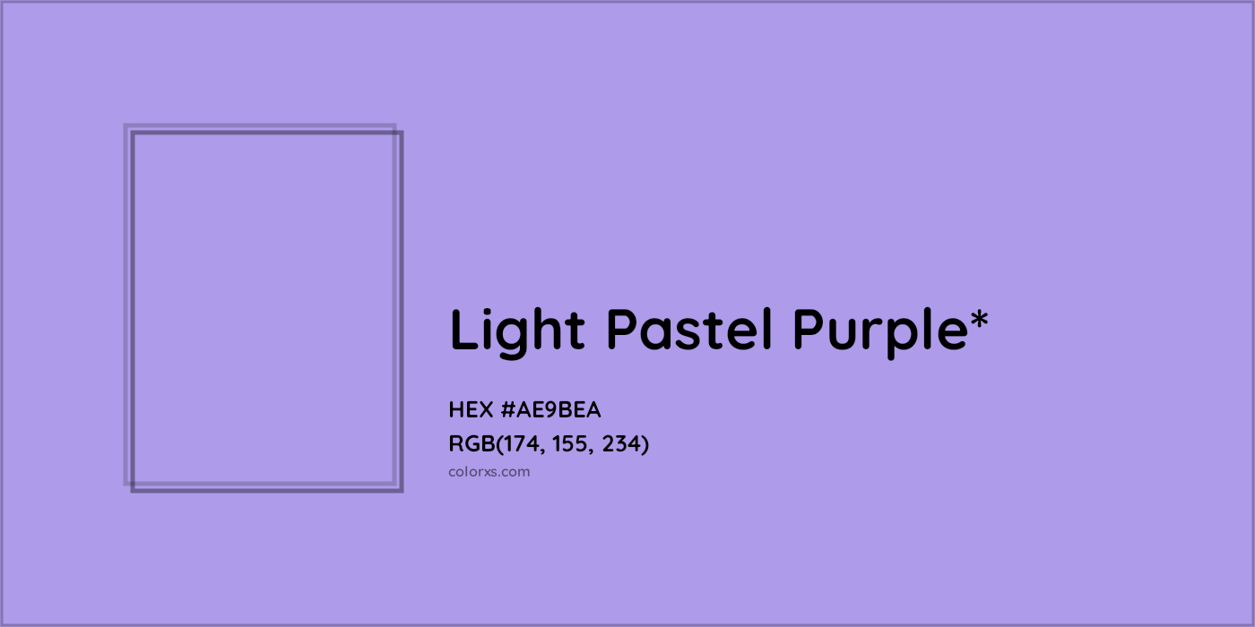 HEX #AE9BEA Color Name, Color Code, Palettes, Similar Paints, Images