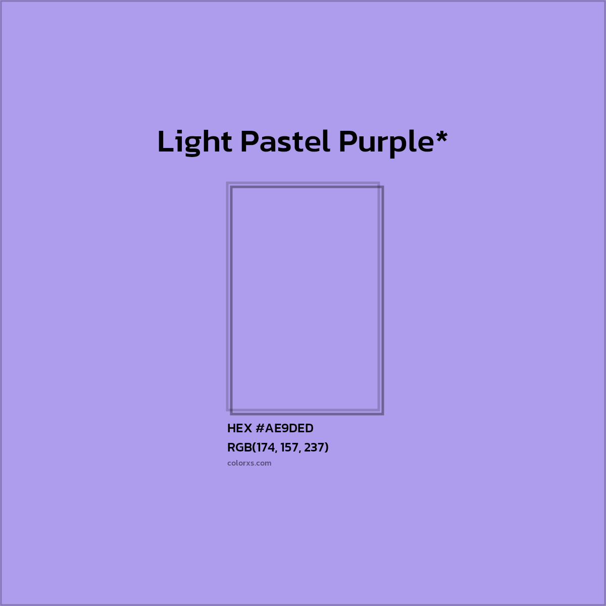 HEX #AE9DED Color Name, Color Code, Palettes, Similar Paints, Images