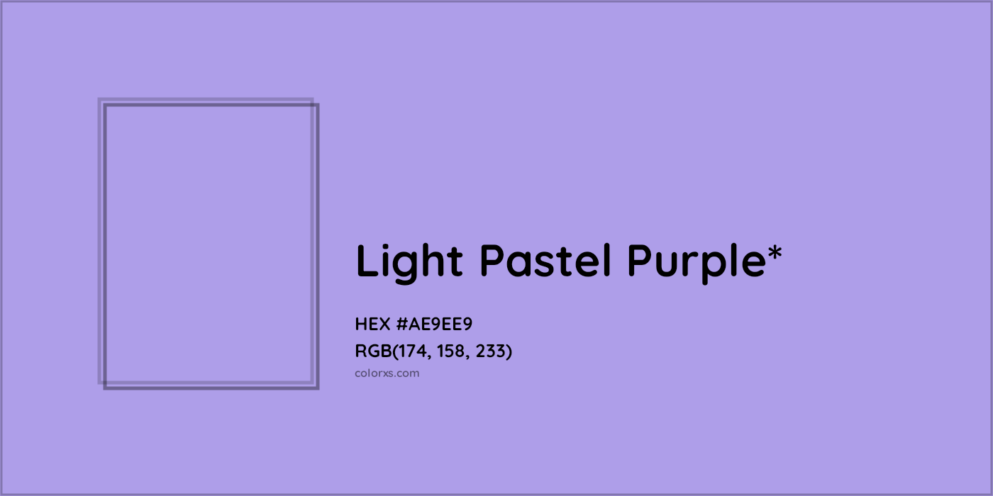 HEX #AE9EE9 Color Name, Color Code, Palettes, Similar Paints, Images