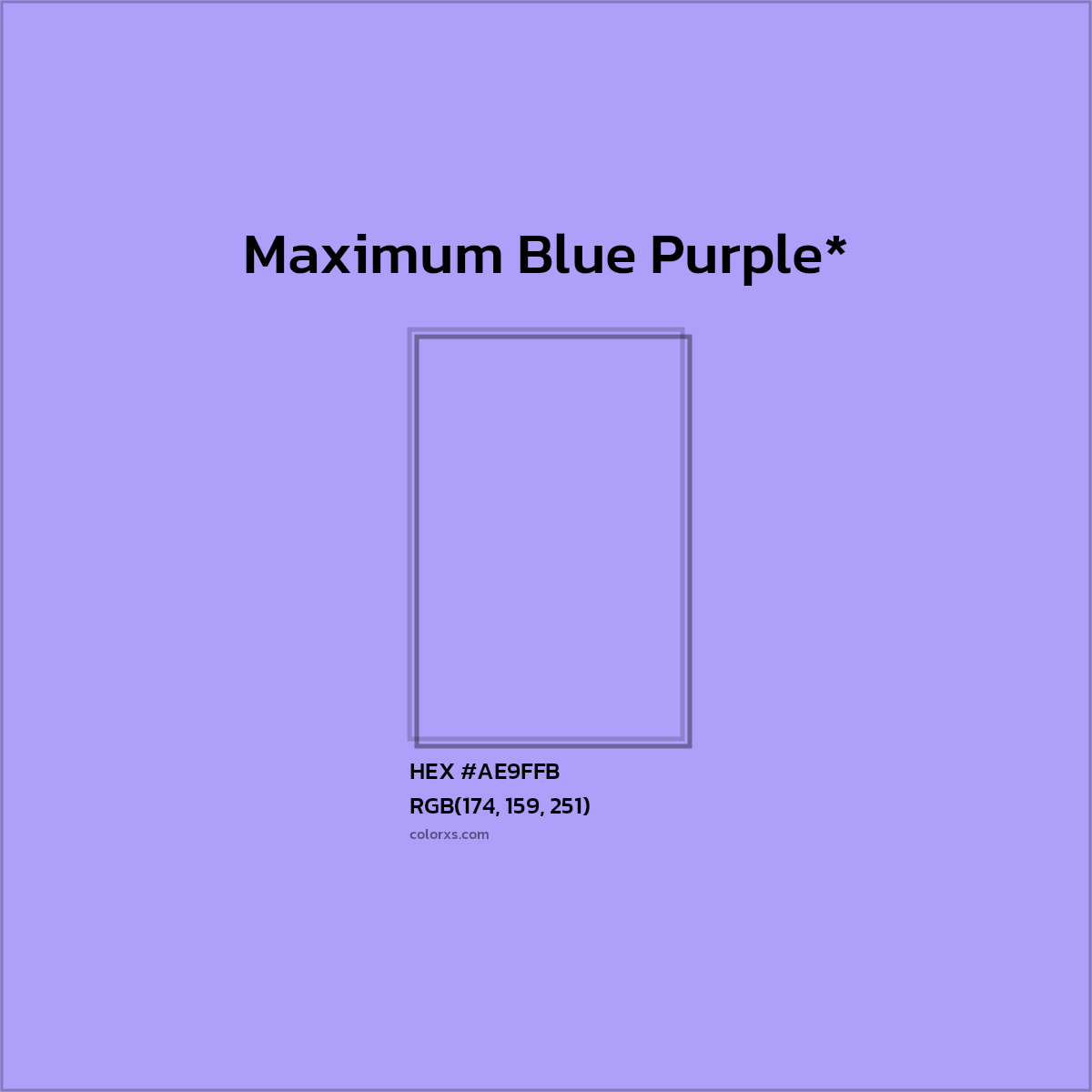 HEX #AE9FFB Color Name, Color Code, Palettes, Similar Paints, Images