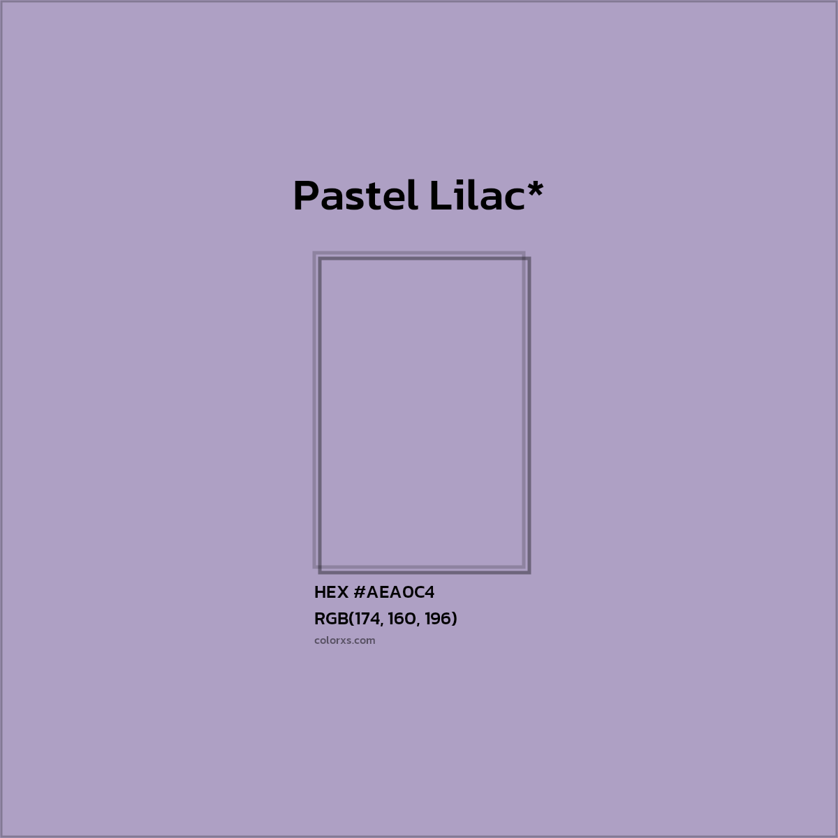 HEX #AEA0C4 Color Name, Color Code, Palettes, Similar Paints, Images