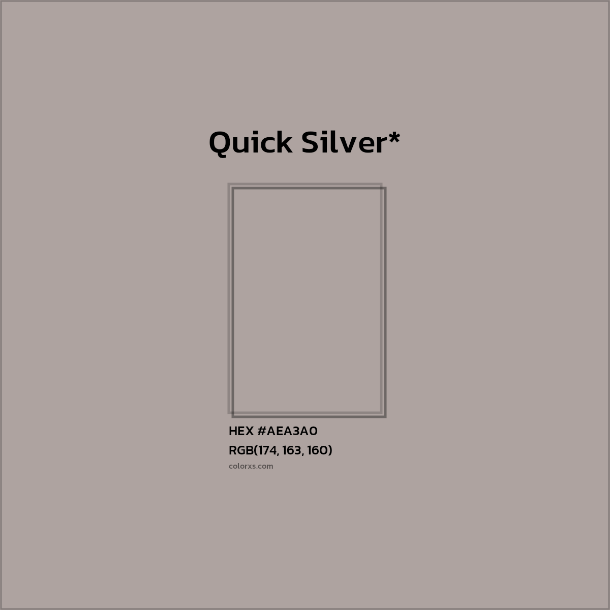 HEX #AEA3A0 Color Name, Color Code, Palettes, Similar Paints, Images