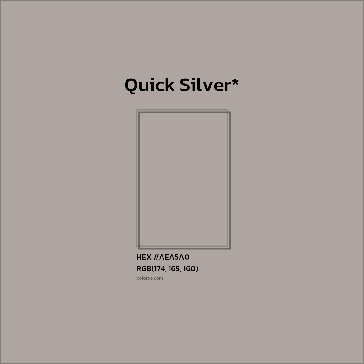 HEX #AEA5A0 Color Name, Color Code, Palettes, Similar Paints, Images