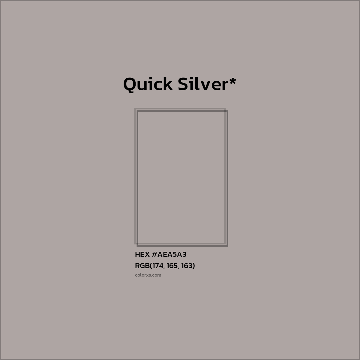 HEX #AEA5A3 Color Name, Color Code, Palettes, Similar Paints, Images