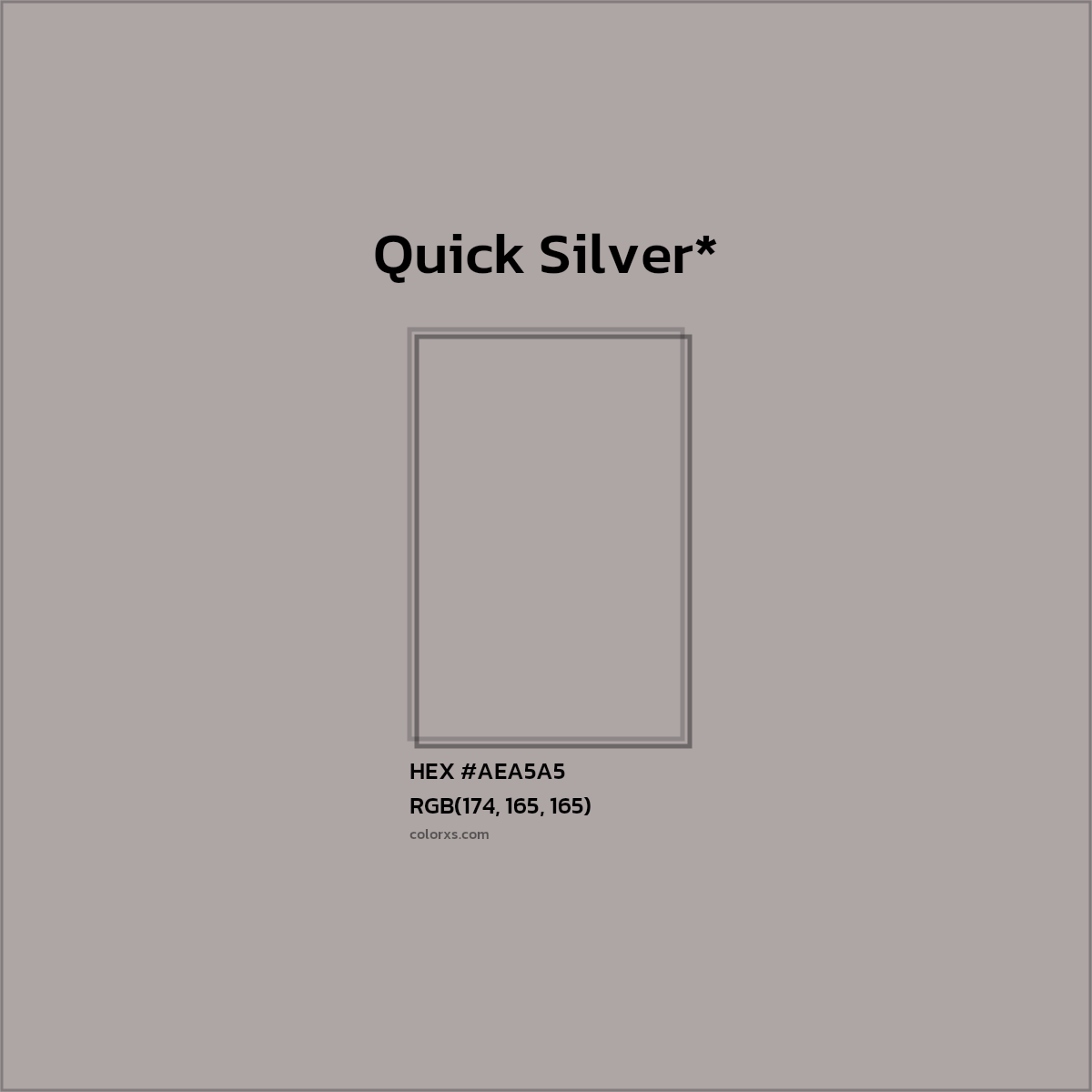 HEX #AEA5A5 Color Name, Color Code, Palettes, Similar Paints, Images