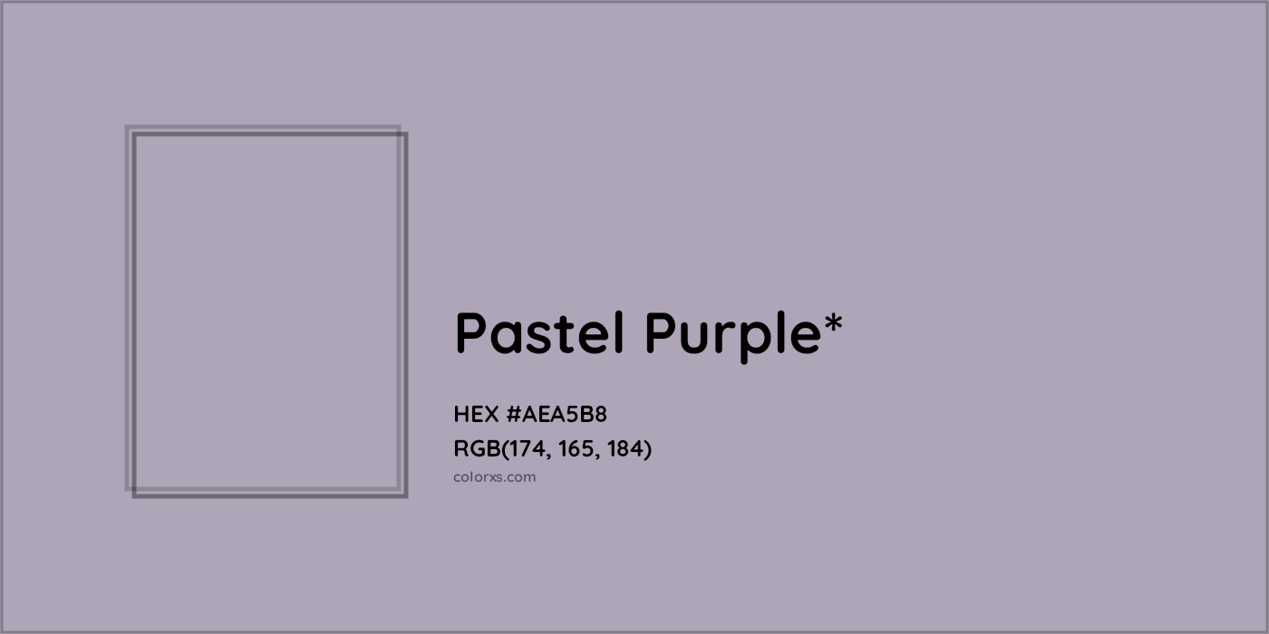 HEX #AEA5B8 Color Name, Color Code, Palettes, Similar Paints, Images