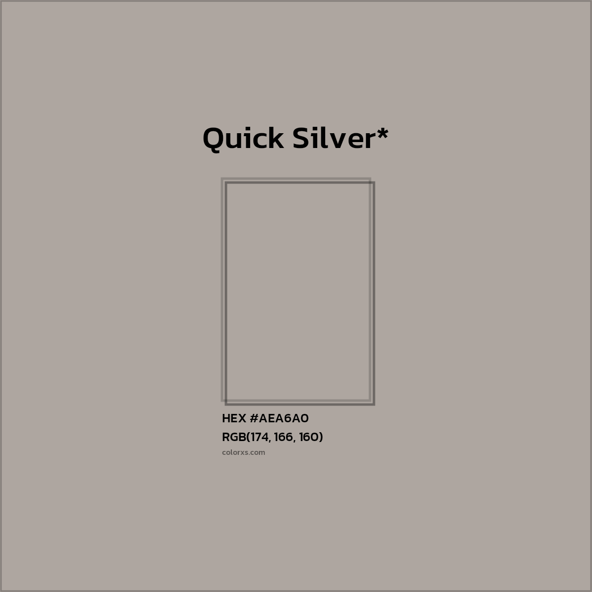 HEX #AEA6A0 Color Name, Color Code, Palettes, Similar Paints, Images