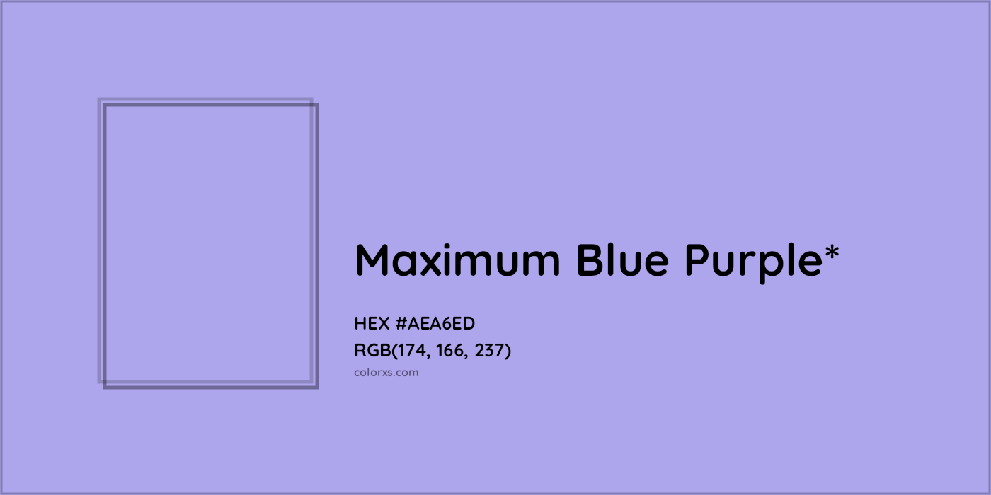 HEX #AEA6ED Color Name, Color Code, Palettes, Similar Paints, Images