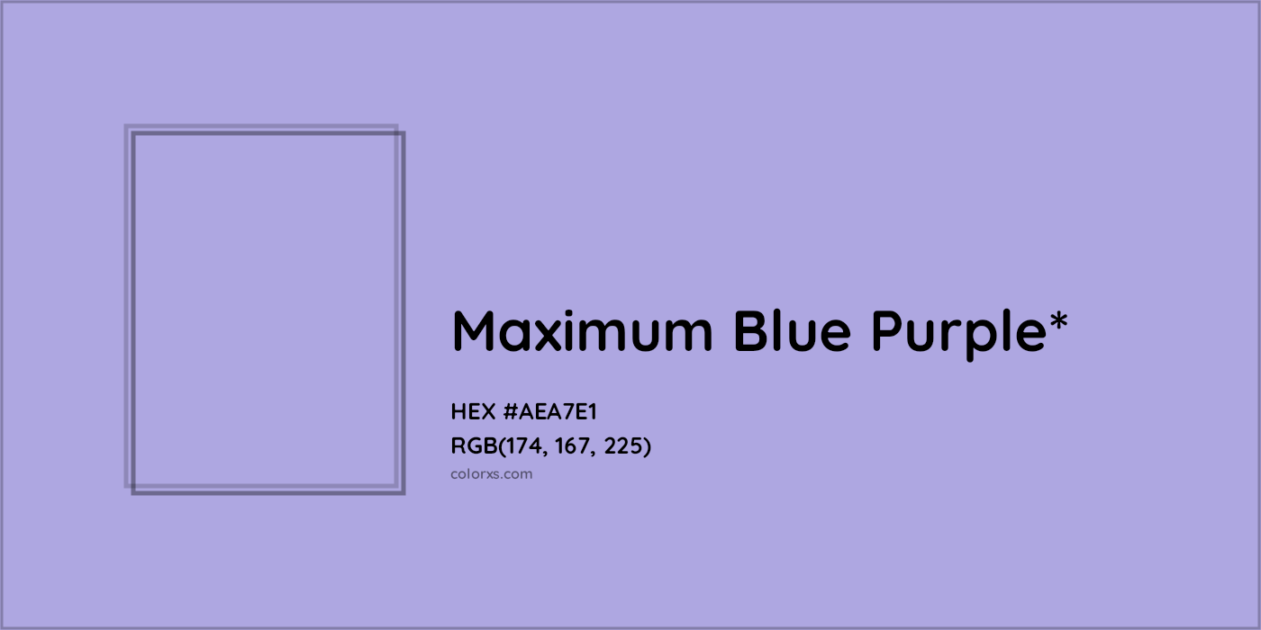 HEX #AEA7E1 Color Name, Color Code, Palettes, Similar Paints, Images