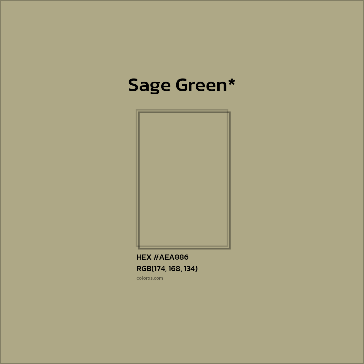 HEX #AEA886 Color Name, Color Code, Palettes, Similar Paints, Images
