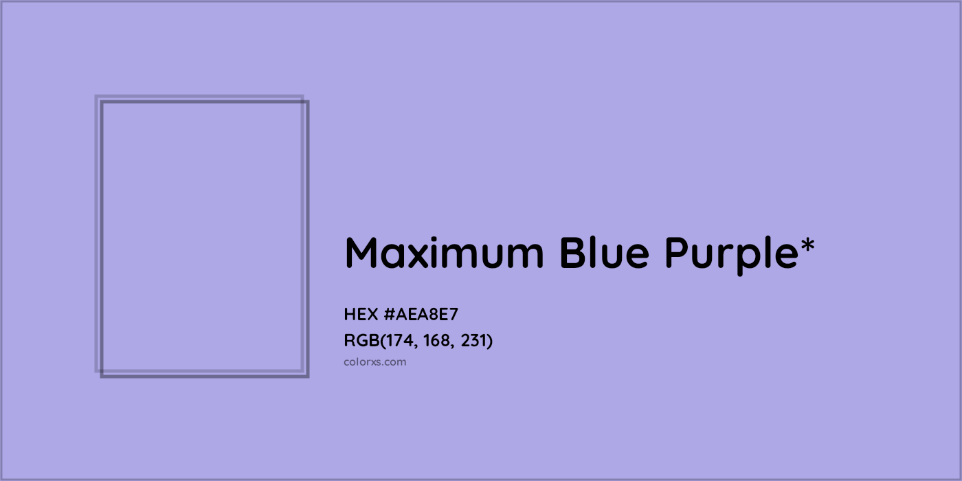 HEX #AEA8E7 Color Name, Color Code, Palettes, Similar Paints, Images