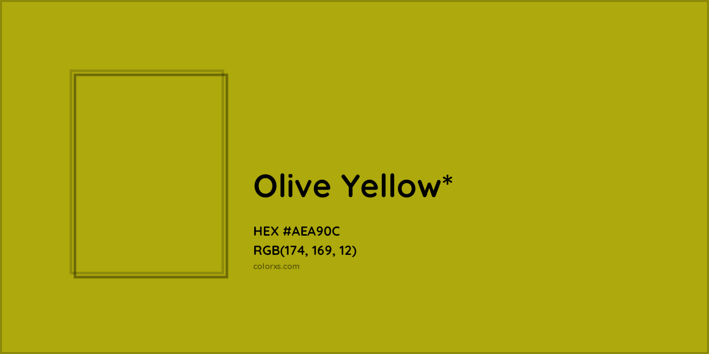 HEX #AEA90C Color Name, Color Code, Palettes, Similar Paints, Images