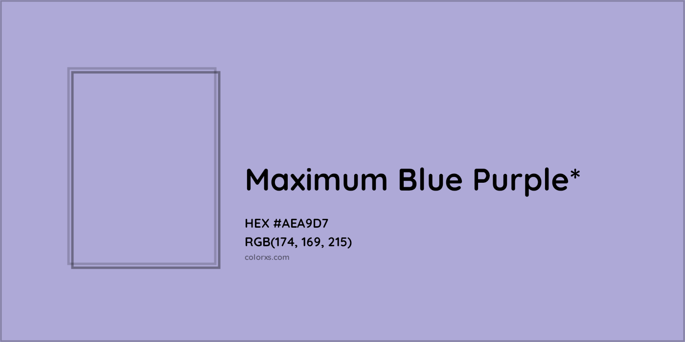 HEX #AEA9D7 Color Name, Color Code, Palettes, Similar Paints, Images