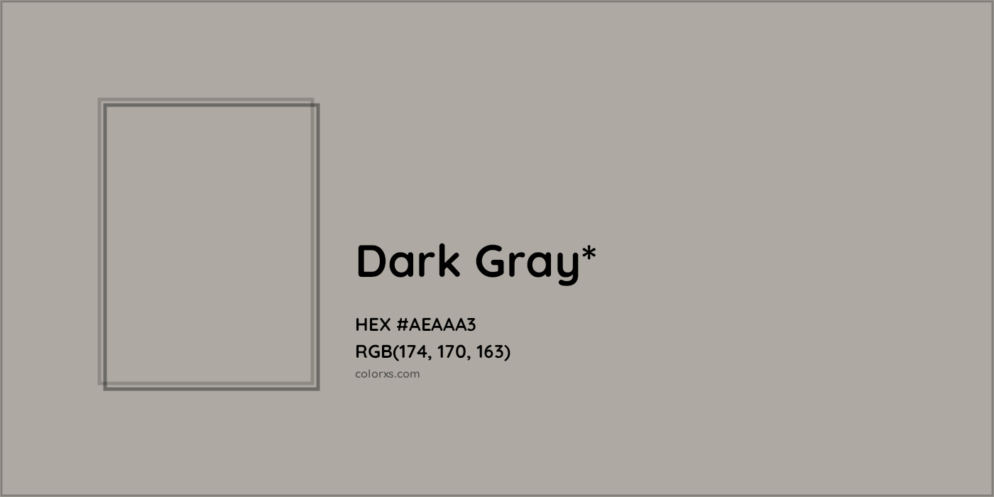 HEX #AEAAA3 Color Name, Color Code, Palettes, Similar Paints, Images