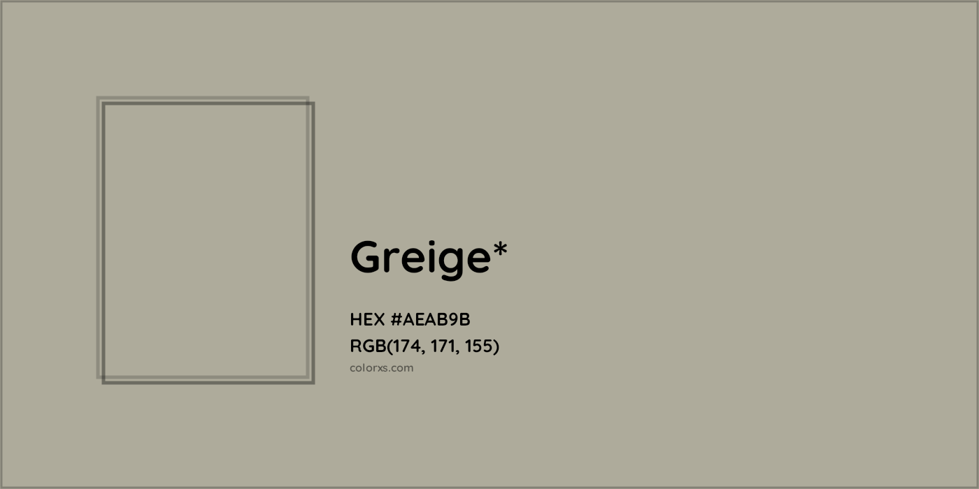 HEX #AEAB9B Color Name, Color Code, Palettes, Similar Paints, Images