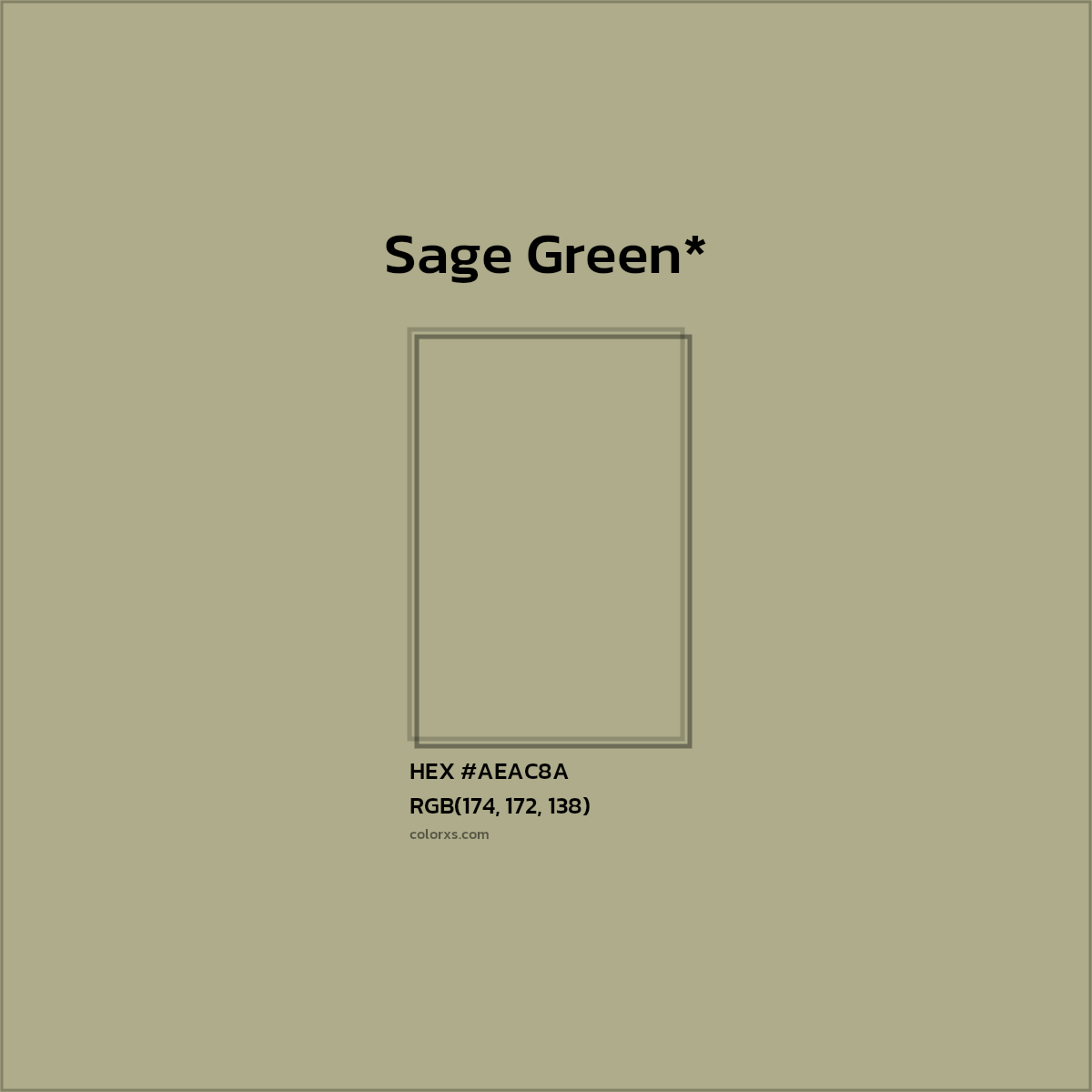 HEX #AEAC8A Color Name, Color Code, Palettes, Similar Paints, Images