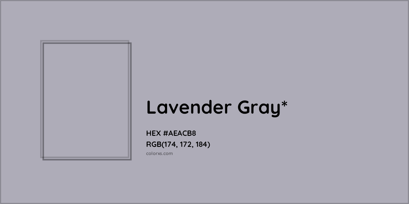 HEX #AEACB8 Color Name, Color Code, Palettes, Similar Paints, Images