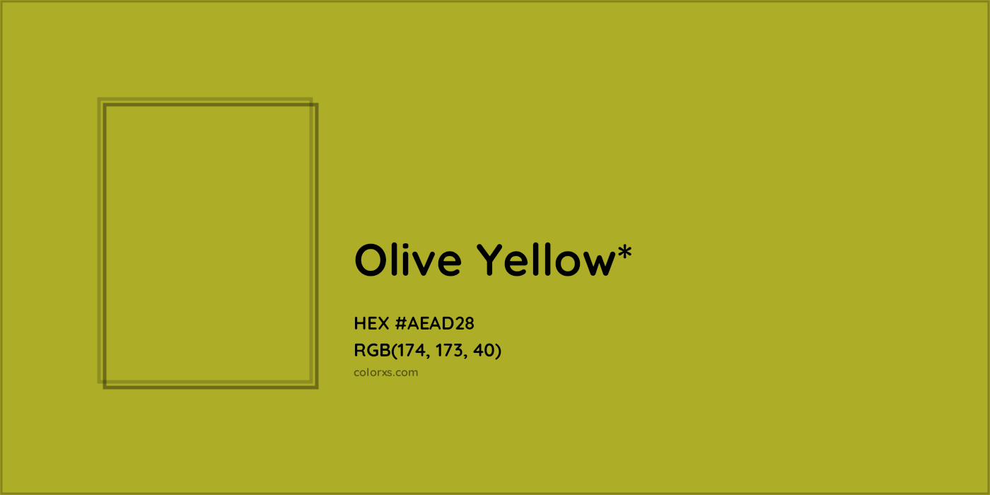 HEX #AEAD28 Color Name, Color Code, Palettes, Similar Paints, Images