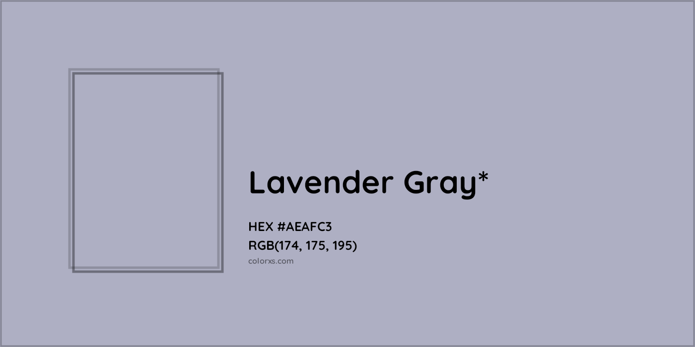HEX #AEAFC3 Color Name, Color Code, Palettes, Similar Paints, Images