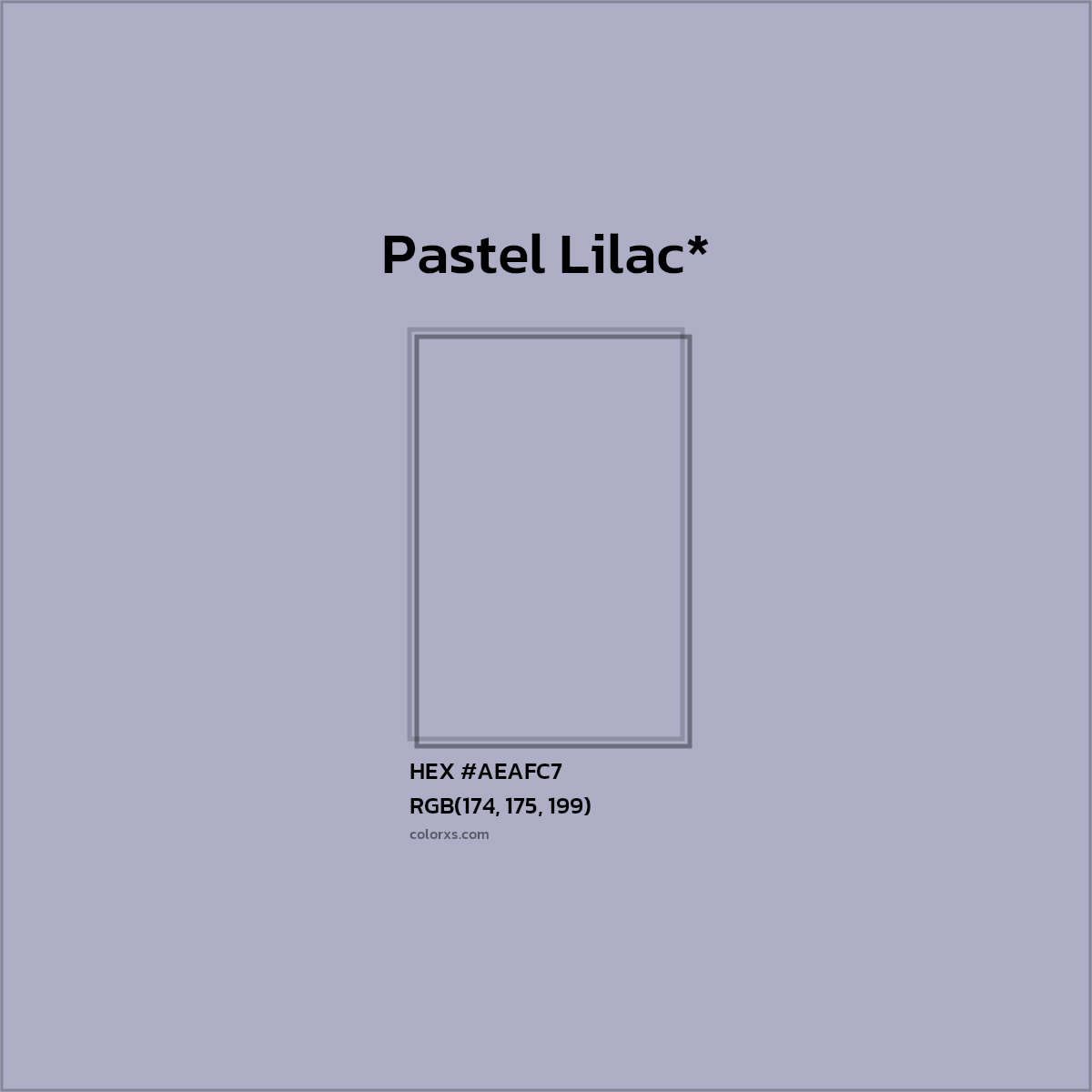 HEX #AEAFC7 Color Name, Color Code, Palettes, Similar Paints, Images