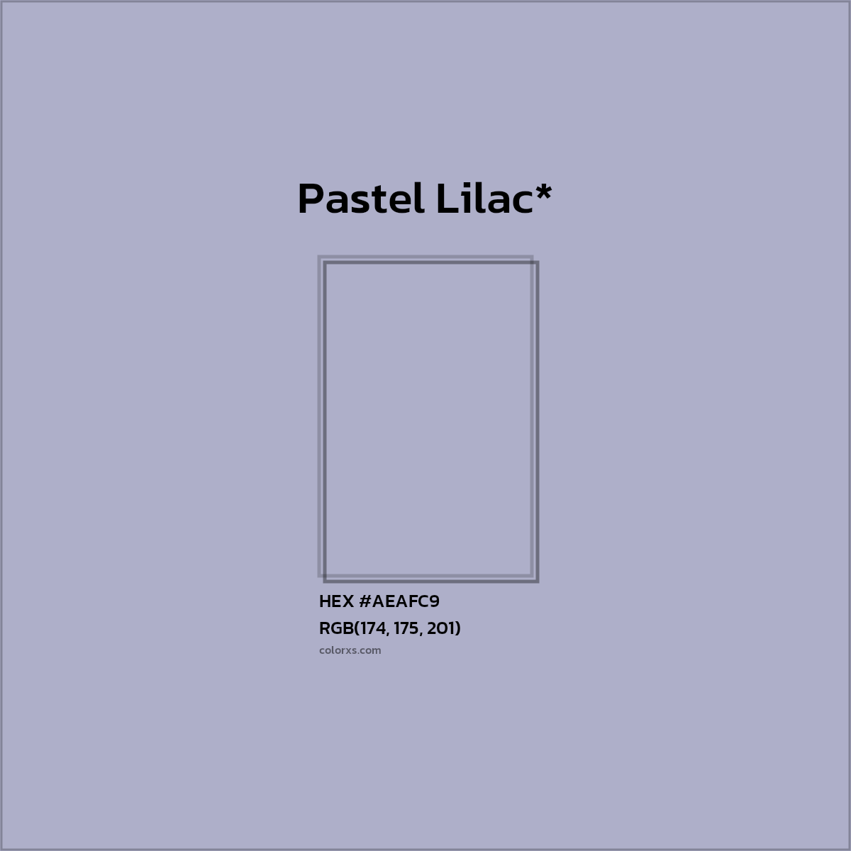 HEX #AEAFC9 Color Name, Color Code, Palettes, Similar Paints, Images