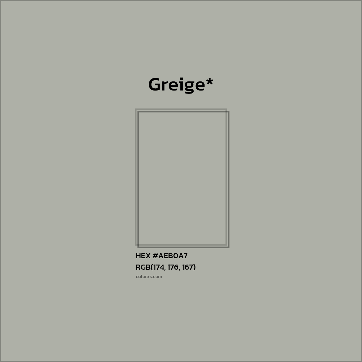 HEX #AEB0A7 Color Name, Color Code, Palettes, Similar Paints, Images