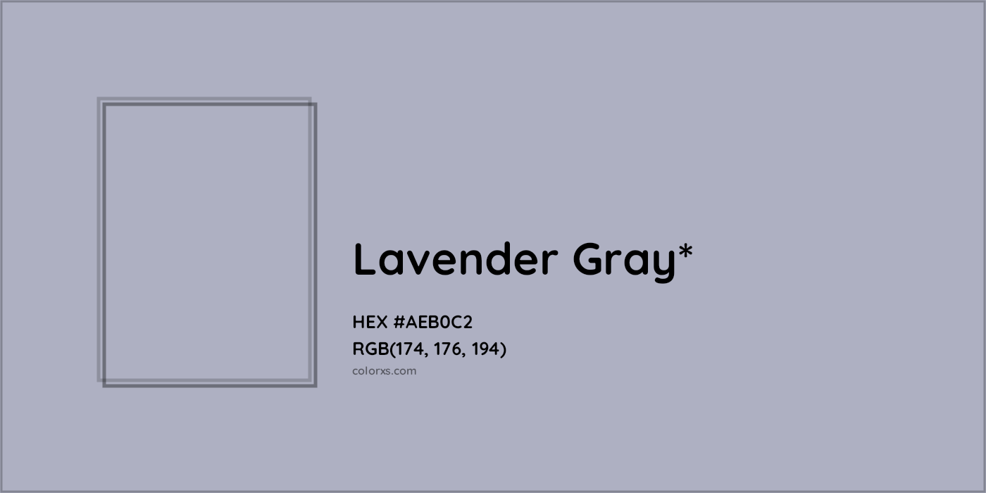 HEX #AEB0C2 Color Name, Color Code, Palettes, Similar Paints, Images