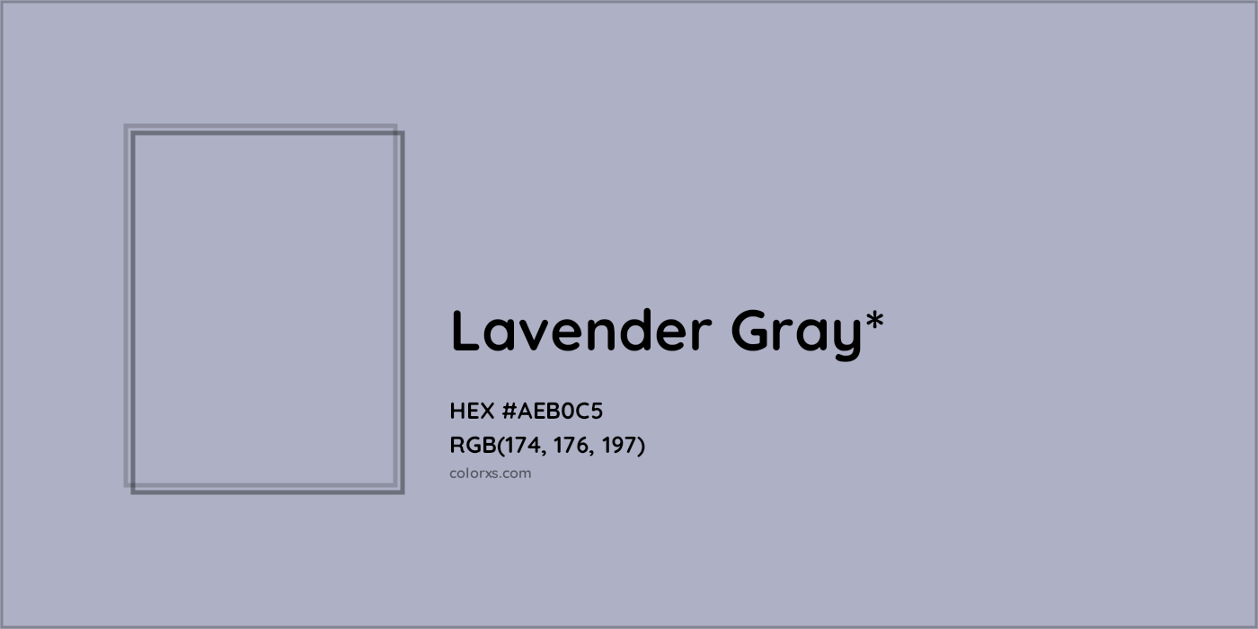 HEX #AEB0C5 Color Name, Color Code, Palettes, Similar Paints, Images