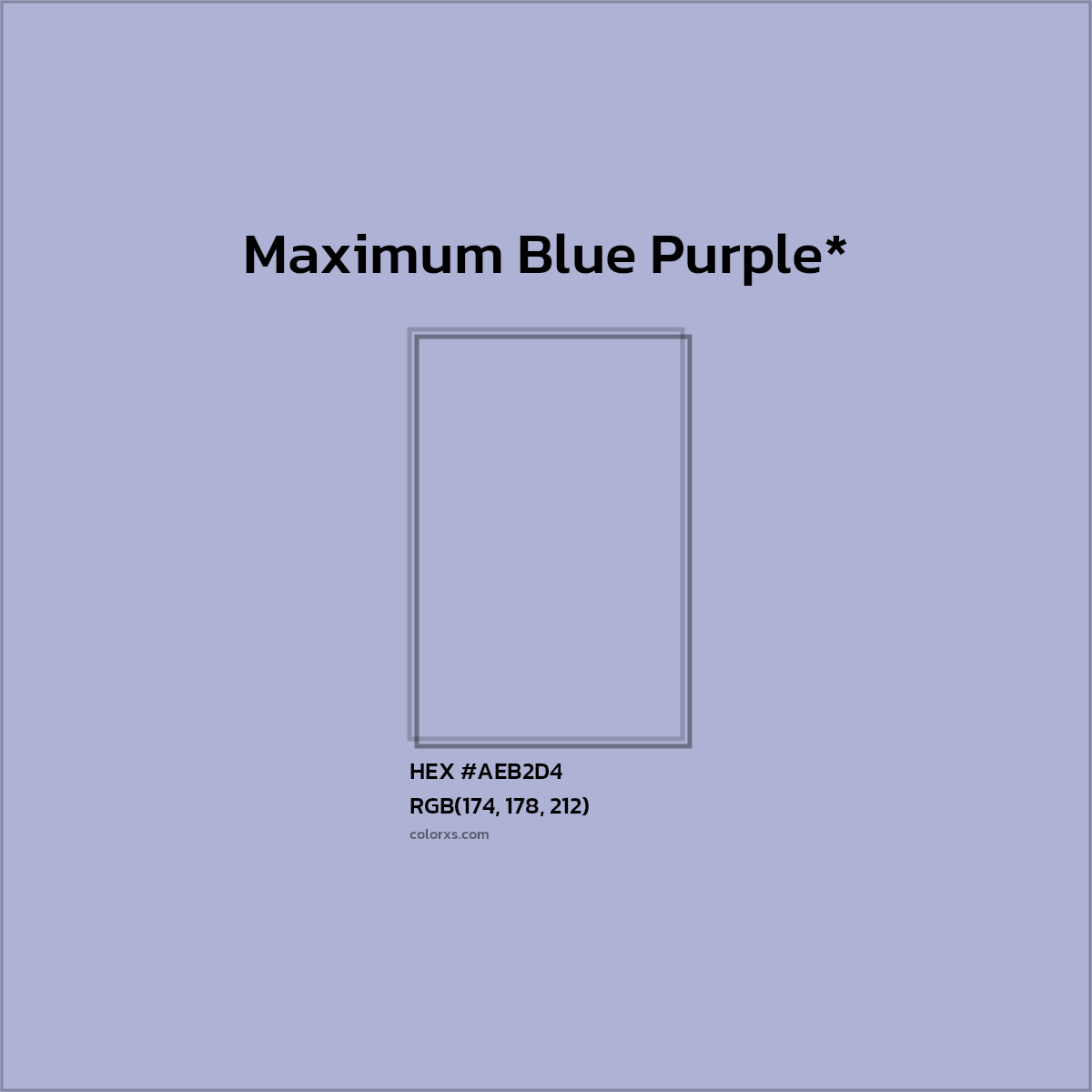 HEX #AEB2D4 Color Name, Color Code, Palettes, Similar Paints, Images