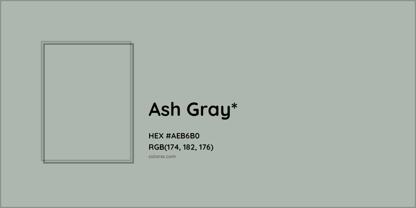 HEX #AEB6B0 Color Name, Color Code, Palettes, Similar Paints, Images