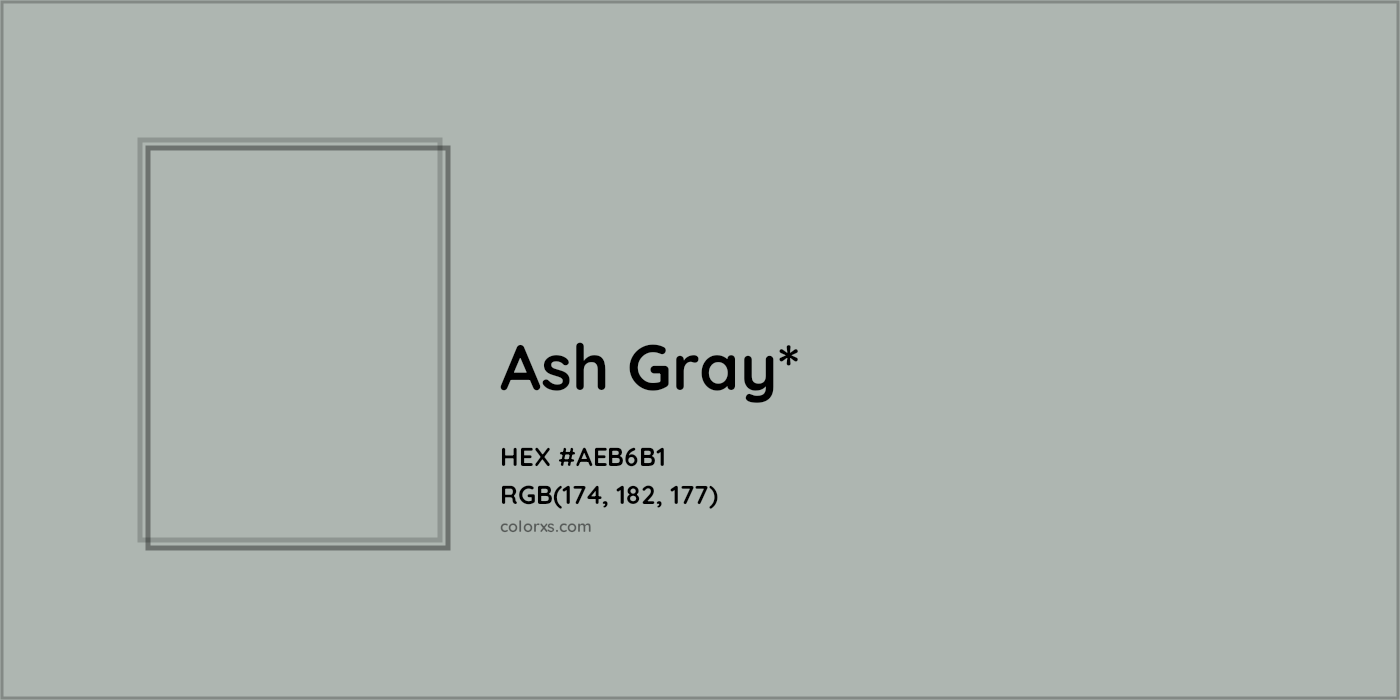 HEX #AEB6B1 Color Name, Color Code, Palettes, Similar Paints, Images
