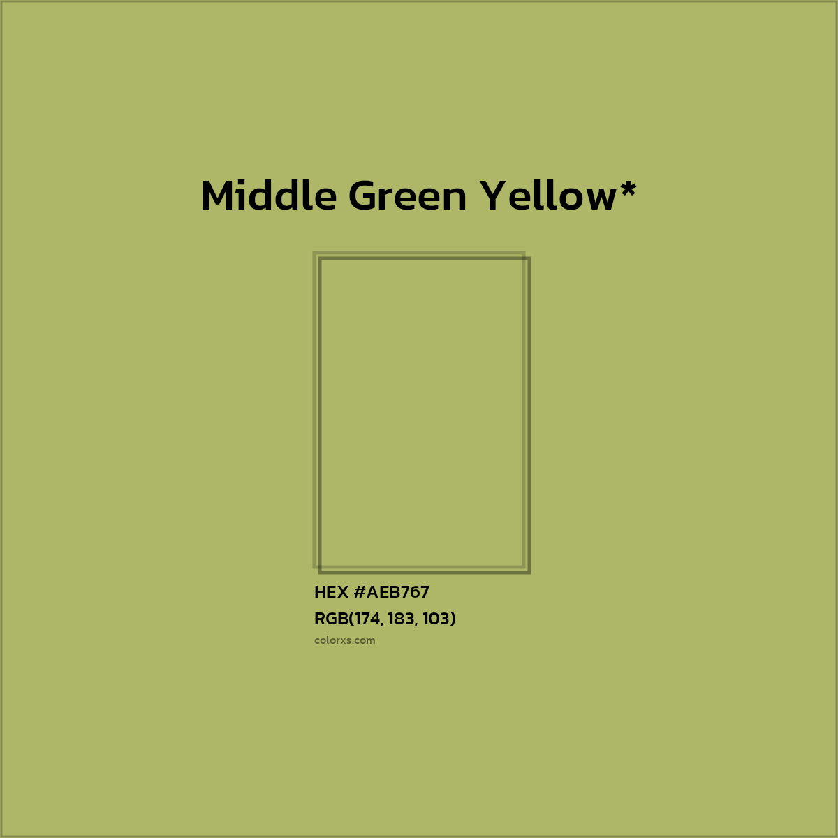 HEX #AEB767 Color Name, Color Code, Palettes, Similar Paints, Images