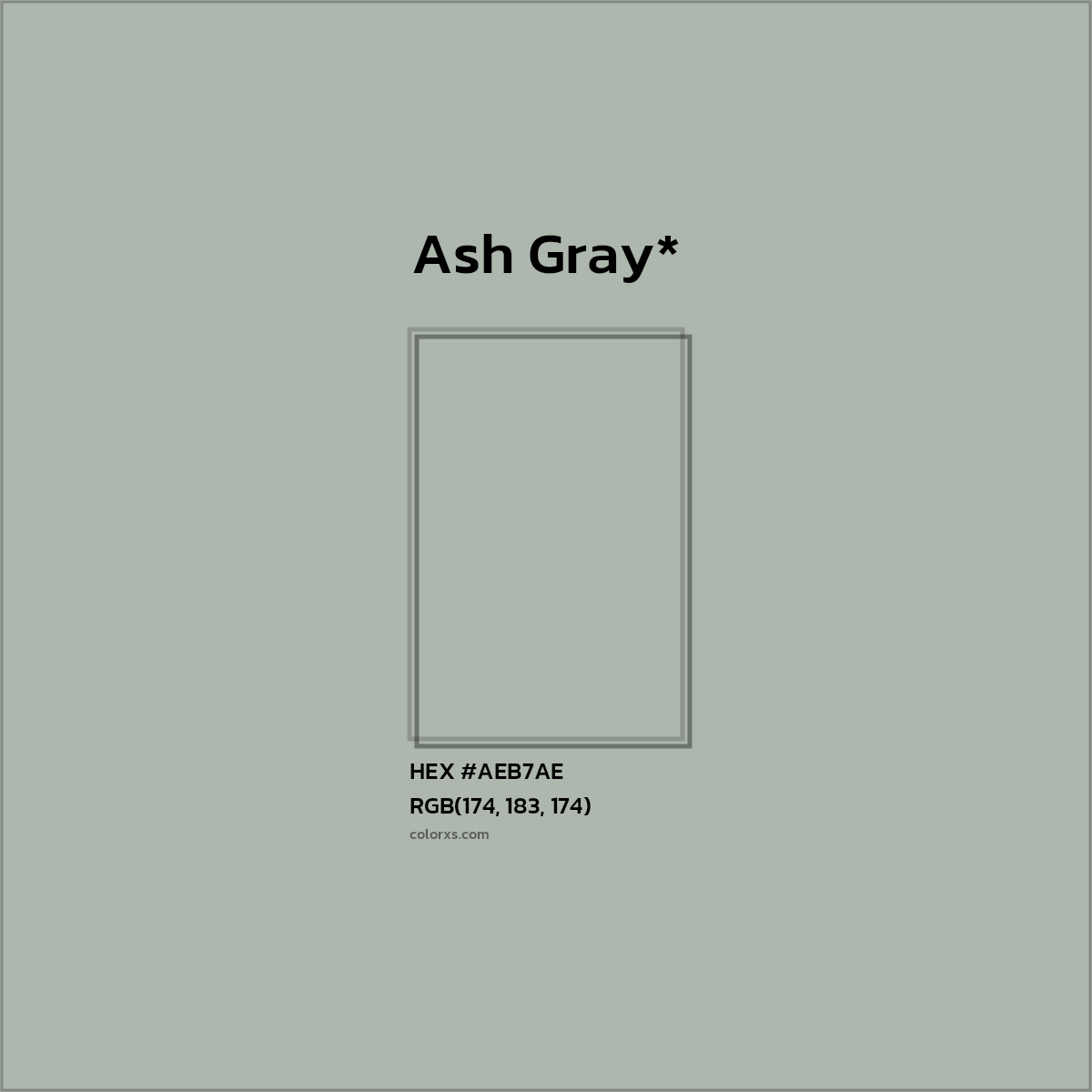 HEX #AEB7AE Color Name, Color Code, Palettes, Similar Paints, Images