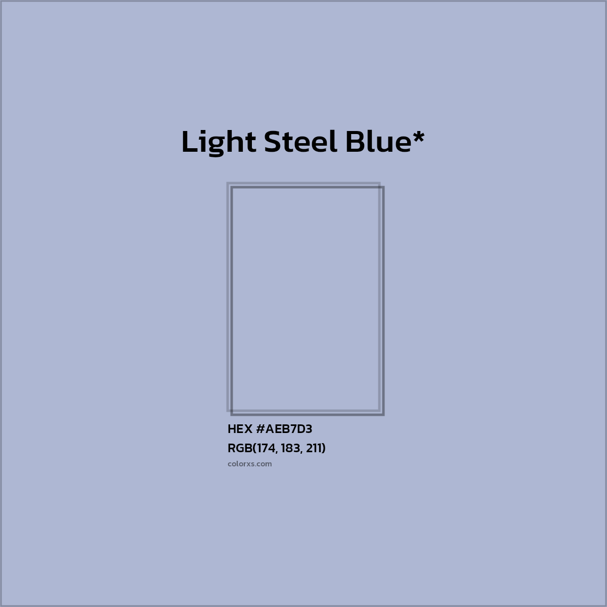 HEX #AEB7D3 Color Name, Color Code, Palettes, Similar Paints, Images