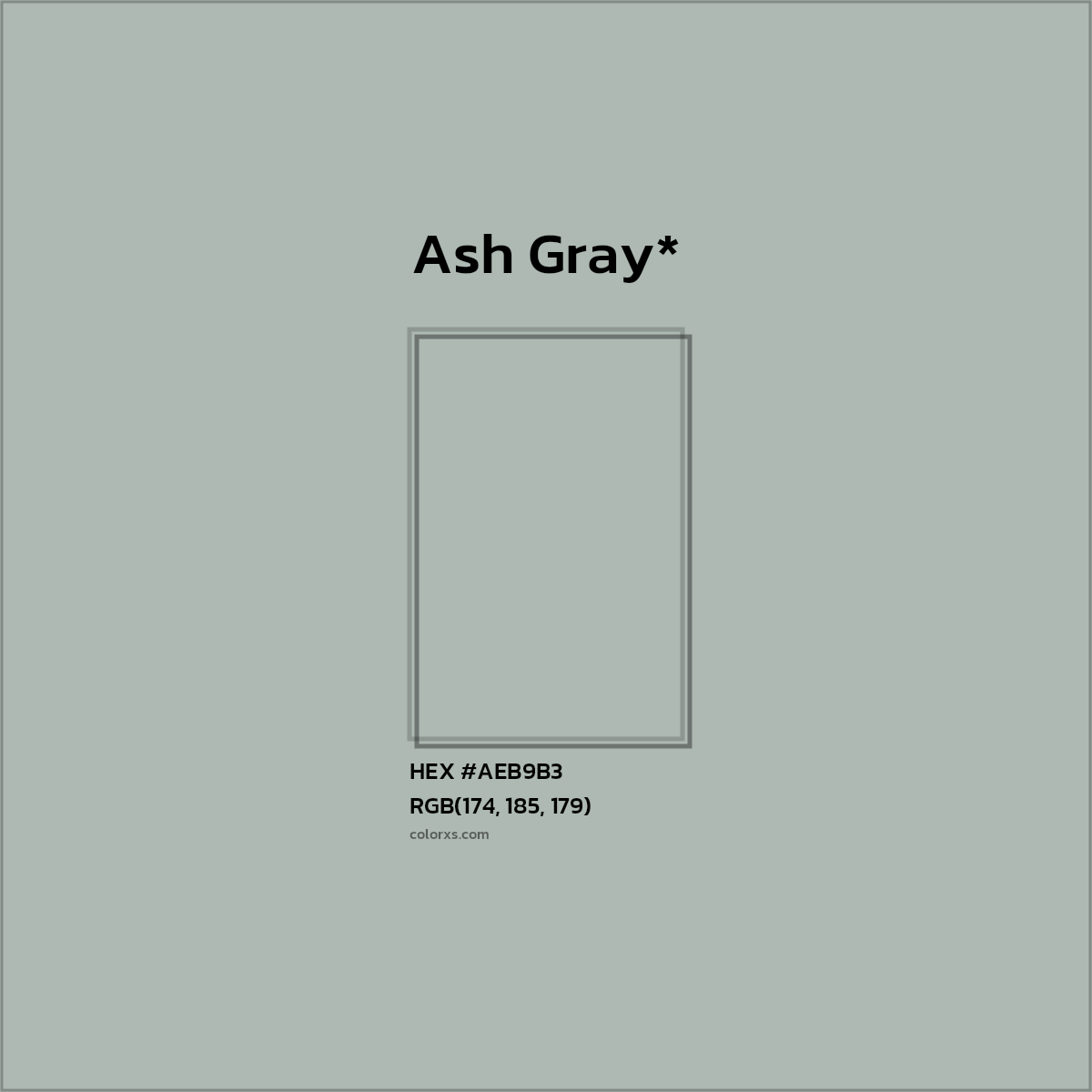 HEX #AEB9B3 Color Name, Color Code, Palettes, Similar Paints, Images