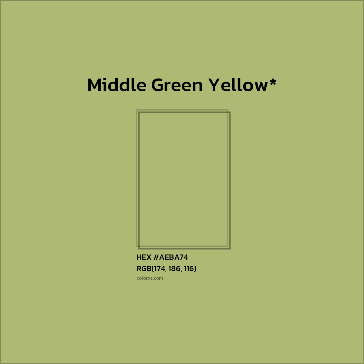 HEX #AEBA74 Color Name, Color Code, Palettes, Similar Paints, Images